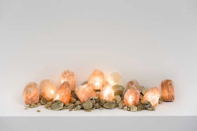 What, 2014
Carved salt crystals, river rocks, electrical wiring 
Dimensions variable
SGI2861