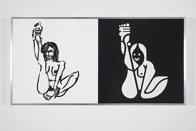 Women Sketch & Solution (Chiva 1, Horizontal), 2012
Acrylic on wood in artist's frame
24 x 48 inches
GLG2142