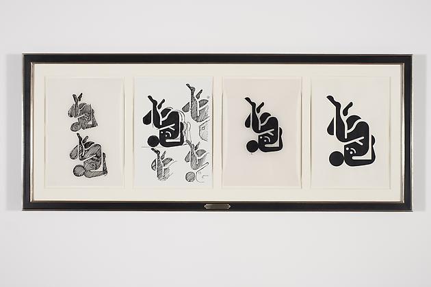 Women Sketch Process Drawings (Katlyn 1), 2012
Ink & acrylic on various papers in artist's frame
24 3/4 x 61 1/4 inches
GLG2158