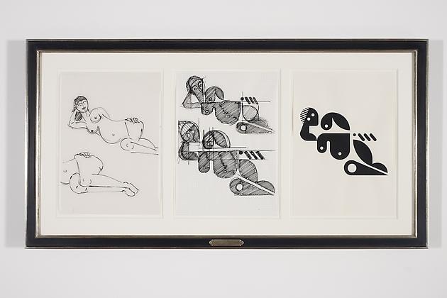 Women Sketch Process Drawings (Rachel 3), 2012
Ink & acrylic on various papers in artist's frame
24 3/4 x 47 1/2 inches
GLG2160