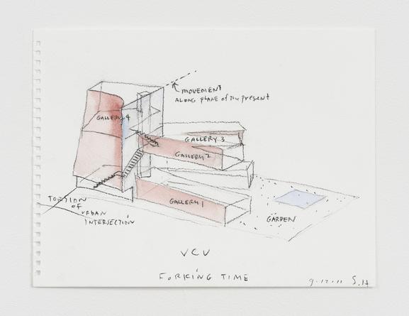 STEVEN HOLL
Design Sketch for Institute of Contemporary Art at Virginia Commonwealth University, 2011
Watercolor & charcoal on paper
9 x 12 inches
Framed: 13 1/4 x 16 1/4 inches
SGI3102