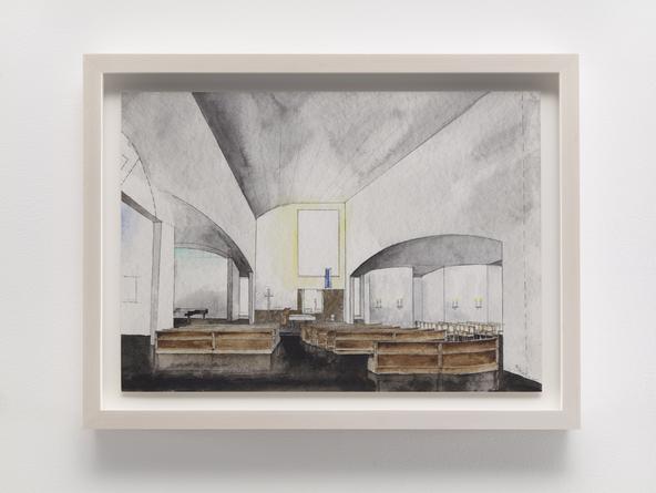 STEVEN HOLL
Chapel of St. Ignatius, 1995
Watercolor & pencil on paper
10 x 14 inches