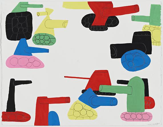 Field of Tanks, 2009
Gouache & graphite on paper
17 3/8 x 22 1/4 inches
SGI1300