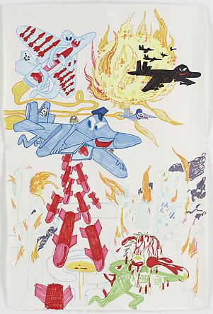 Dropping Bombs, 2008
Marker on paper
53 x 34 inches
SGI1505