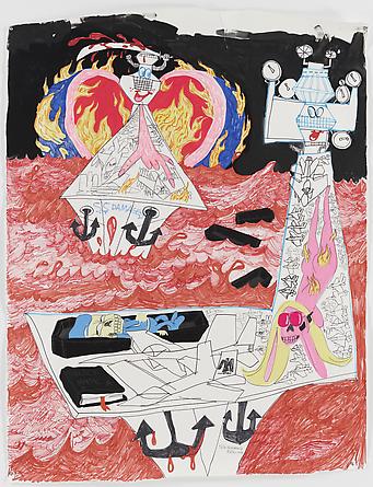 Black Magic, 2008
Gouache, graphite & marker on paper
58 x 45 inches
SGI1506