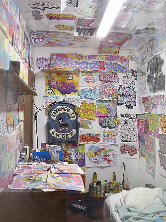 Vandal's Bedroom, 2012
Installation: bedroom, drawings, sketchbooks