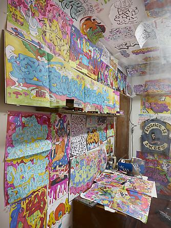 Vandal's Bedroom, 2012
Installation: bedroom, drawings, sketchbooks