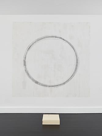 TOM MARIONI
Out of Body Free Hand Circle, 2000/2014
Graphite on prepared wall, wood
84 x 84 inches