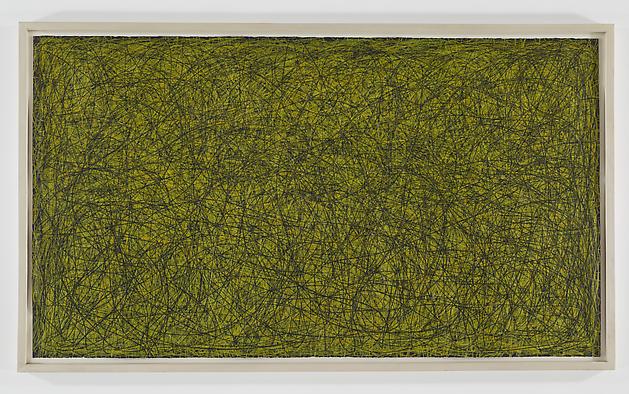 WILLIAM ANASTASI
Two Hours with a Yellow Crayon on Black Paper, 1996
Crayon on paper
51 x 91 1/2 inches