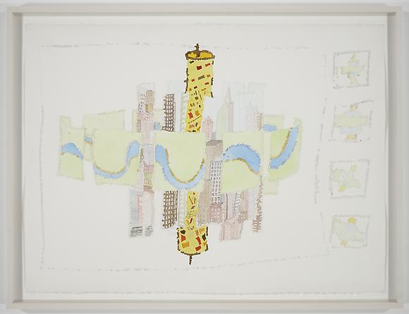 Three Cylanders
2006
Gouache & graphite on paper
22 x 29 1/2 inches