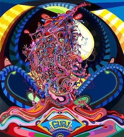 Erik Parker
Guru, 2008-09
Acrylic on canvas
90 x 90 x 3 inches