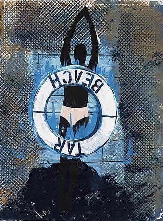Tar Beach
2008
Acrylic and mixed media on paper
47 x 35 in