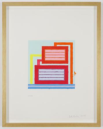 Untitled, 2010
Acrylic & Day-Glo acrylic on digitally printed paper
21 x 16 inches