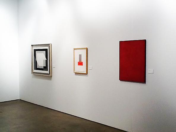 Works by Josef Albers, Peter Halley, Dove Bradshaw