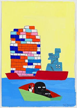 Somali Cargo
2010
Gouache & graphite on paper
15 1/2 x 11 inches