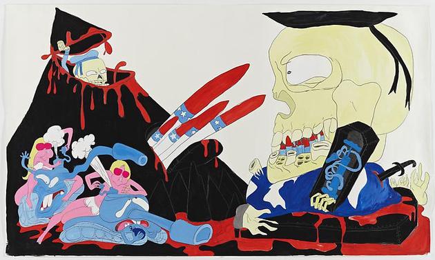 Secret Base
2008
Gouache & graphite on paper
60 x 101 inches