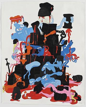 Mommy I Want to be Good Now
2008
Gouache & graphite on paper
64 1/4 x 51 1/2 inches