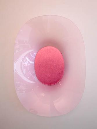 Dish Pink Gold 
1994-2002
Drape formed acrylic plastic painted with acrylic lacquer and glitter
51 x 35 x 7 inches