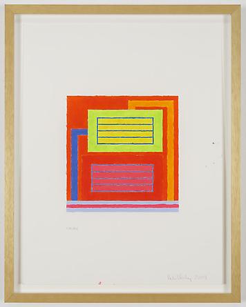 Untitled, 2008
Acrylic & Day-Glo acrylic on digitally printed paper
21 x 16 inches