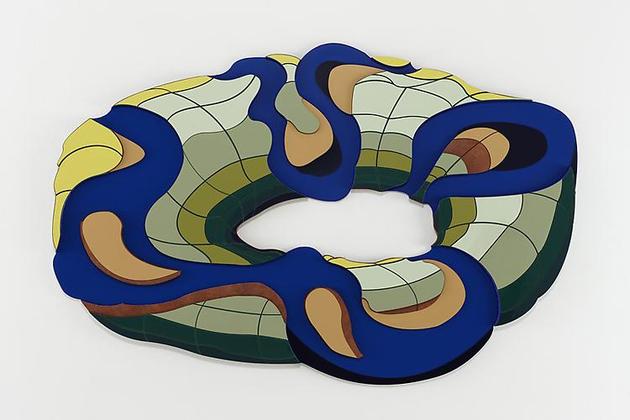 RiverTorus
2010
Trupan Ultralight, Plastic laminate (Abet & Formica), Flashe paint
47 x 72 x 3/4 inches