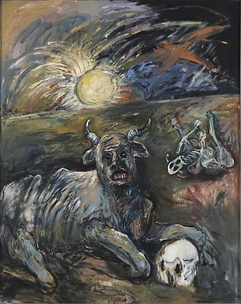 MIRIAM BEERMAN
The Plagues (Cattle Disease)
1985
Oil on canvas
56 x 63 in