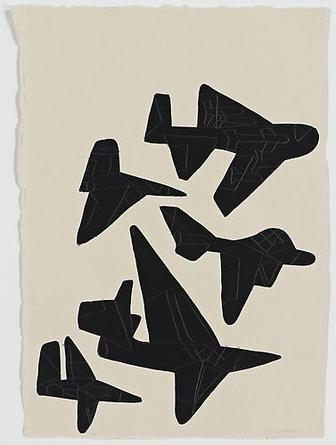 5 Black Jets
2009
Gouache & graphite on paper
22 x 15 1/2 inches