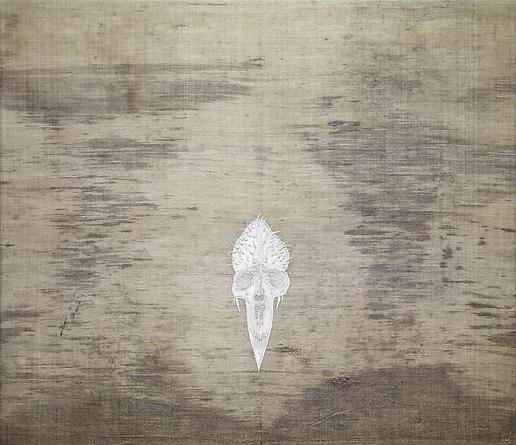 ANGELO FILOMENO
Moon Dust
2009
Embroidery on recycled burlap and plastic olive bags
46 1/2 x 53 1/4 inches