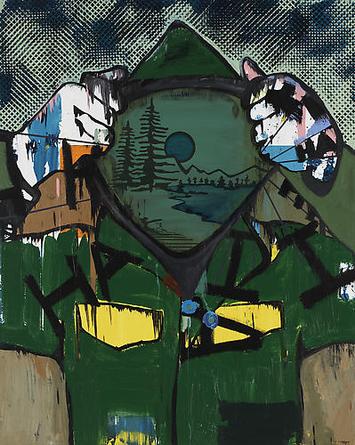 Atomic
2008
Acrylic and mixed media on linen
60 x 48 x 1 1/2 in