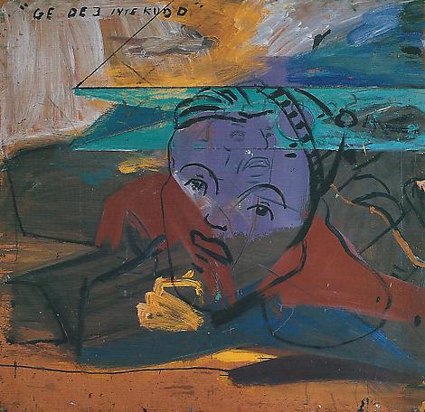 Ge dig inte Kuddy
1985
oil on panel
120 x 120 cm