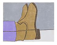 Boots 
2011
pastel stick on wood
30 x 40 cm