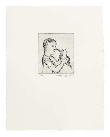 Med en fågel
2016
27 x 34 cm
drypoint
Ed. 10

5000sek