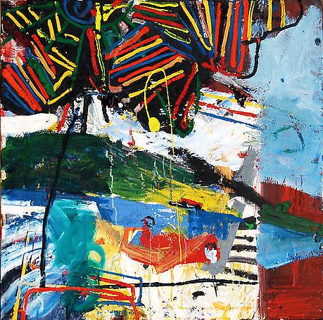 Novalis i båten 
2008
oil on canvas
200 x 200 cm